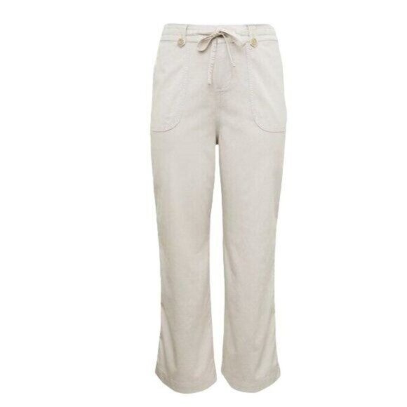 Torrid Beige Drawstring Wide Leg  High Rise Pants Plus Size 24 NEW - Picture 3 of 11